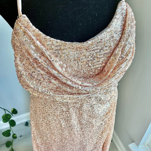 Morgan & Co. Sequin Bodycon Maxi Slit Dress - Picture 4 of 13